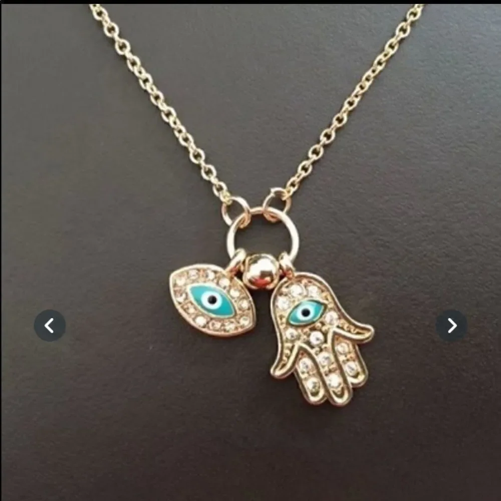 Necklace Hamsa Evil Eye Zinc Alloy Cute Versatile
